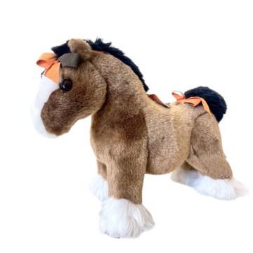 展示品 近全新HERMES 愛馬仕限量棕色馬兒玩偶/擺飾/玩具(小)