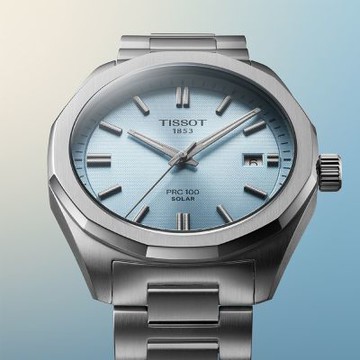 TISSOT天梭 官方授權 PRC 100系列 12邊形錶圈 太陽能腕錶 母親節 禮物 推薦 34mm/T1518221135100