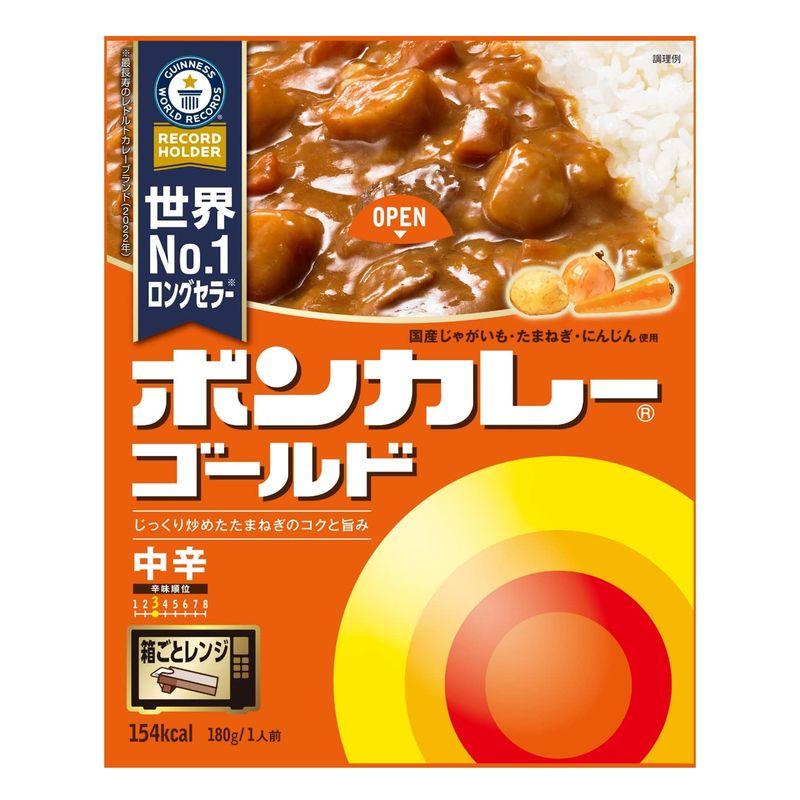 大塚食品 ボンカレーゴールド 中辛 180g×5個 レンジ調理対応