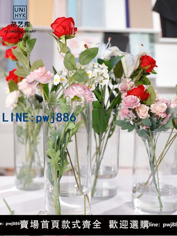 【店家補貼】亞克力醒花桶花店專用鮮花筒深水塑料花瓶專業大號透明養花桶家用