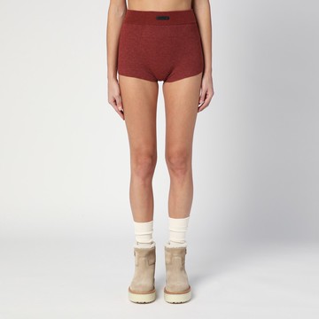 Burgundy Honeycomb Short