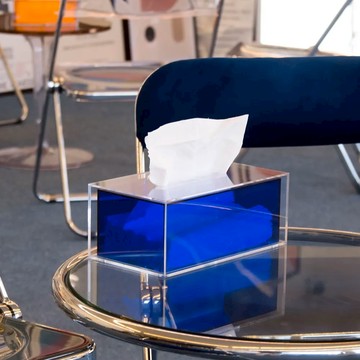 韓國 BANACO 透明壓克力面紙盒 藍