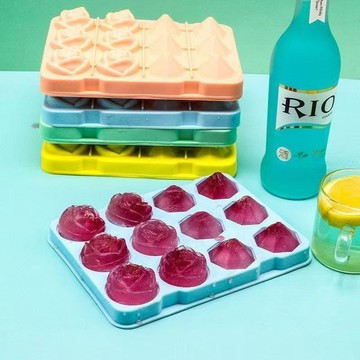 硅膠浪漫玫瑰鑽石冰球模具食品級冰格家用易脫模冰塊製冰器威士忌 台灣寄出 矽膠 冰塊模具 矽膠模具 模具矽膠 矽膠冰塊