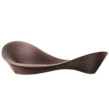 Folly 流線雕塑長椅（棕繡色）