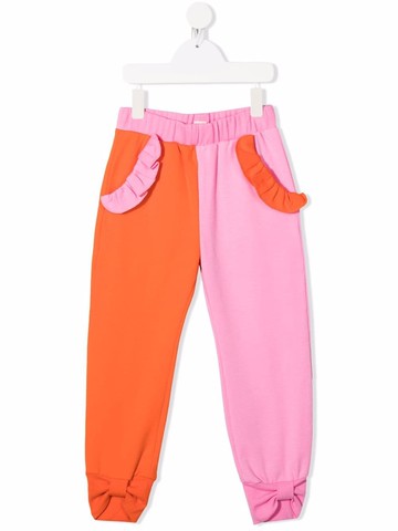 WAUW CAPOW by BANGBANG - Pancy Fancy two-tone track pants - kids - Cotton/Spandex/Elastane - 10 yrs - Pink