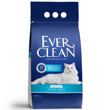 【EVER CLEAN 藍鑽貓砂】4倍淨味貓砂(無香) 4.2kg
