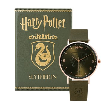 哈利波特典藏禮盒-史萊哲林腕錶-書本造型收納盒