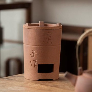 紅泥爐粗陶炭爐茶爐碳爐小火爐中國風爐煮茶壺燒炭爐干燒明火