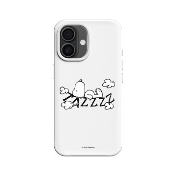 iPhone 16 SolidX 白 - 史努比 Snoopy - 雲朵上睡覺