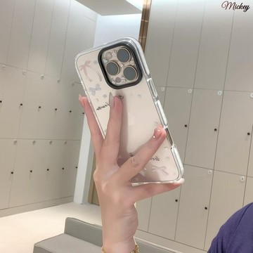 【桃園出貨】簡約小眾蝴蝶結適用iPhone14/16/15promax蘋果手機殼13/12白邊11