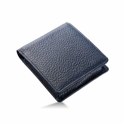 TASUKI 財布 メンズ 二つ折り 日本製 姫路レザー 一流の革職人が作る 本革 二つ折り財布 メンズ 小銭入れ (ネイビー)