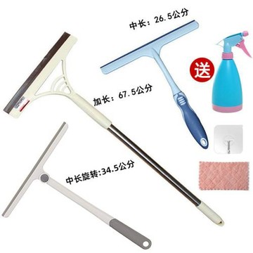 度旋轉家用擦玻璃刮水器刮板刀汽車窗戶長桿清潔工具浴室工具