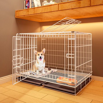 狗籠子中小型犬圍欄泰迪寵物別墅室內狗窩專用柯基帶廁所折疊狗籠 d8053