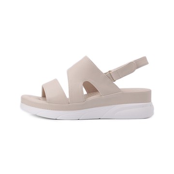 Good-Day 寬面厚底涼鞋 米 女鞋