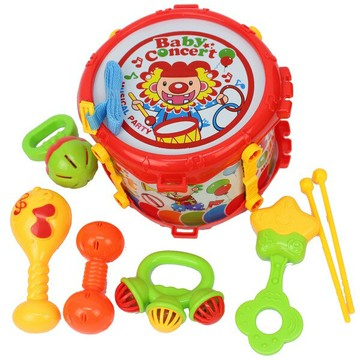 歡樂 敲擊樂器組 鈴鼓+爵士鼓 6件樂器組 /一袋入(促180)-創D17B【APP滿額下單10%點數(單一帳號最高1000點)】4/30止