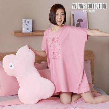 YVONNE 以旺傢飾 兔兔立體大骨頭抱枕（LINE FRIENDS）