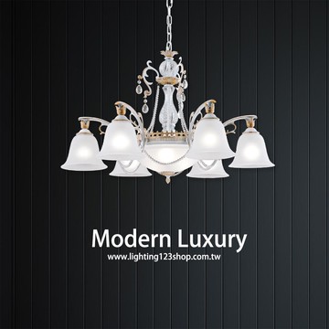 鋁合金烤漆玻璃造型吊燈 F57-19-30604