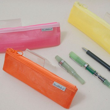 夜光拉鍊擴展網眼筆袋