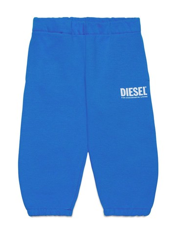 Diesel Kids - logo-print cotton track pants - kids - Cotton - 3-6 mth - Blue