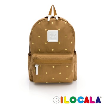 【台灣總代理】CILOCALA 限量版亮彩尼龍防潑水KEYBOARD後背包-中大-駝