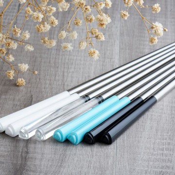 台箸【KUAI ZHU】花瓣不銹鋼筷10入(淨白/天空青) 天空青10入