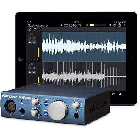 PreSonus AudioBox iOne 2x2 USB iPad Audio Interface for Windows, Mac, and iOS Bundle with Blucoil 10-FT Balanced XLR Cable, and Pop Filter Windscreen