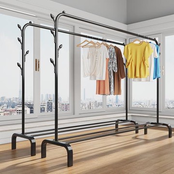 晾衣架落地家用學生宿舍折疊臥室內曬掛架子陽臺置物簡易涼衣服桿