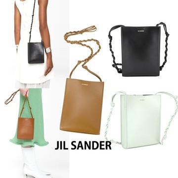 JIL SANDER Tangle 編織皮繩斜背隨身包-3色可選