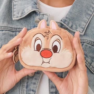 【DISNEY】奇奇蒂蒂-萌趣蒂蒂造型零錢包-米 PTD24-G2-24BG