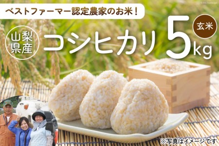 米 コシヒカリ 玄米 5kg   網倉さん家のお米   山梨県 中央市 [21470711] 米 ご飯 ごはん こめ コメ