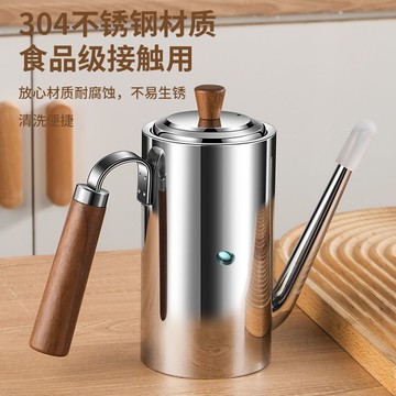 304不銹鋼油壺家用帶過濾網耐高溫廚房專用不掛油罐壺加厚203Y 公司貨