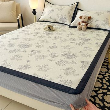 加厚冰藤席 150cm*200cm冰絲涼席床墊三件套 家用席子