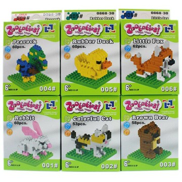 Zoobabies積木 0868-30 動物積木 Bricks (一套)/一套6款入(促30) 微型積木 鑽石積木 迷你積木 益智積木 小顆粒積木 CF131902【APP滿額下單4%點數(單一帳號最高1000點)】7/31止