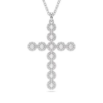 SWAROVSKI 施華洛世奇 Insigne 優雅時尚十字形項鍊 夏日煥新提案 送禮推薦-玫瑰金 5675573