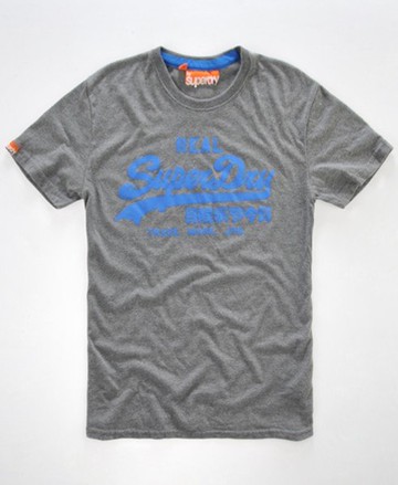 Superdry Men's Men's Vintage Entry T-shirt Grey / Dark Marl - Size: M