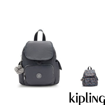 Kipling『猴子包』拉鍊掀蓋後背包-CITY PACK MINI(多款任選)FW26L2