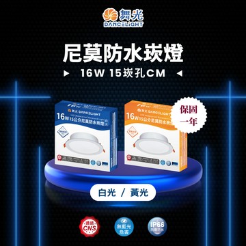 舞光品牌 16W LED 尼莫防水崁燈 15公分崁入孔 防水崁燈 IP66 浴室 騎樓 戶外可用 兩年保固