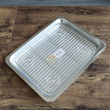 不銹鋼瀝油盤組燒烤盤瀝水盤油炸盤油切盤