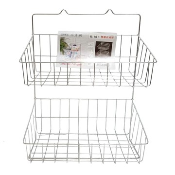 YI SHUIN 亞晨 不鏽鋼雙層收納架  K-101  1個