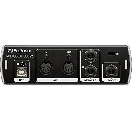 PreSonus AudioBox 96 Audio Interface Bundle with Studio One Artist Software Pack with Mackie CR3 Pair Studio Monitors and 4” Instrument Cable and M