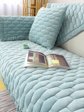 沙發墊簡約現代布藝家用毛絨客廳防滑通用可定制沙發套巾