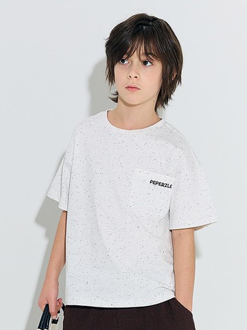 Natural Short-Sleeve T-Shirt [White Melange]
