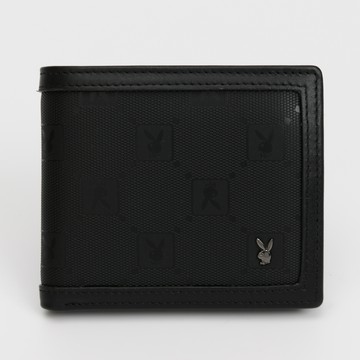 PLAYBOY - 中翻短夾 MASTER系列 - 黑色/111-2419-09-2