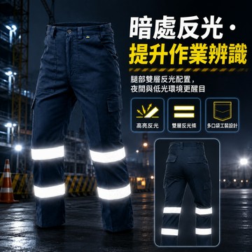 反光安全工作褲【酪旅子】夜間安全 反光褲 多口袋 耐磨 反光 反光安全褲 道路施工安全褲 工裝褲【1853】