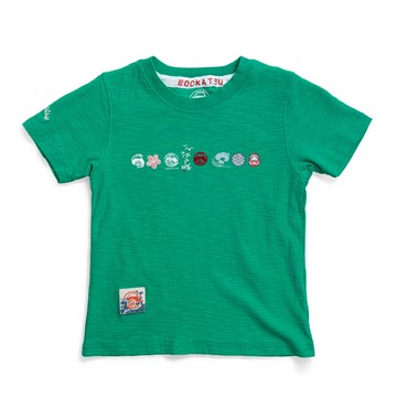 江戶勝｜童裝｜經典多圖刺繡印花短袖T恤