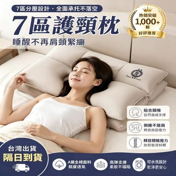 💤台灣出貨💤 7分區-人體工學護頸枕Pro3.0 枕頭 頸椎枕 護頸枕頭 可拆卸枕芯 雙層雙芯 分區牽引枕 枕頭 護頸