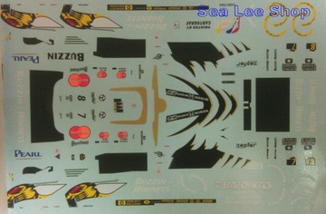 TAMEO TMK279模型車水貼紙 JORDAN 199 1/43