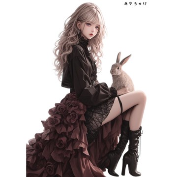 【3 月新作 2】07-095-0183 人物貼紙 動物與甜美蕾絲