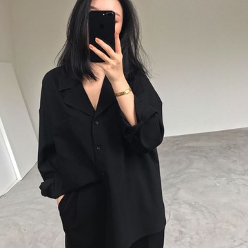 初秋網紅新款女裝洋氣雪紡衫韓版寬松設計感小眾長袖襯衫上衣