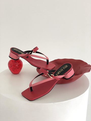 Flip Flop Flat Mules_Red